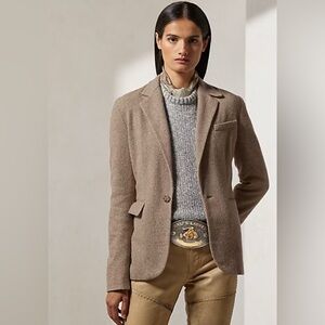 Ralph Lauren Beige Wool Blazer purple label size 18 made in Italy ptp23 1/2 L 31